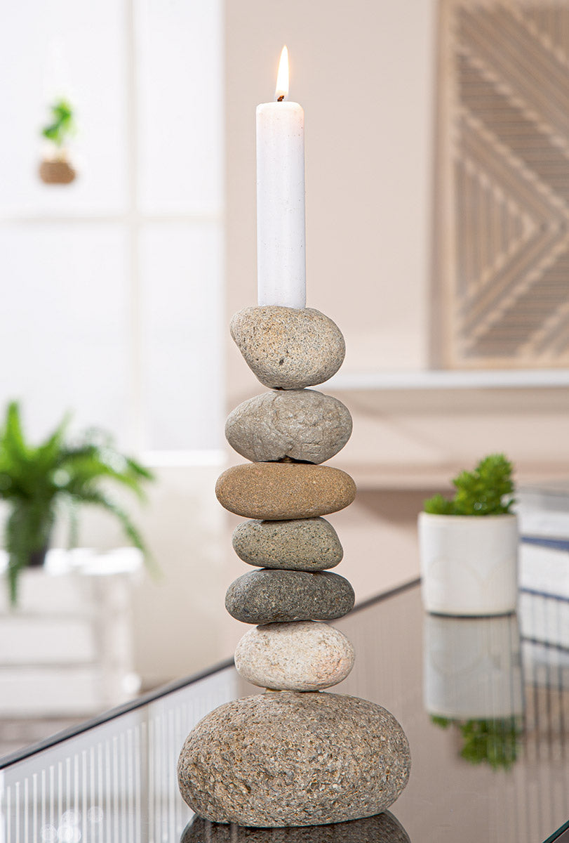 Kerzenleuchter "Steine"