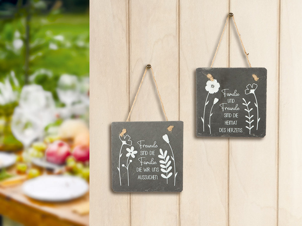 Schiefertafel "Blütezeit"