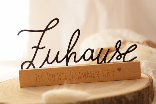 Dekoschriftzug "Zuhause"
