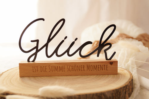 Dekoschriftzug "Glück"