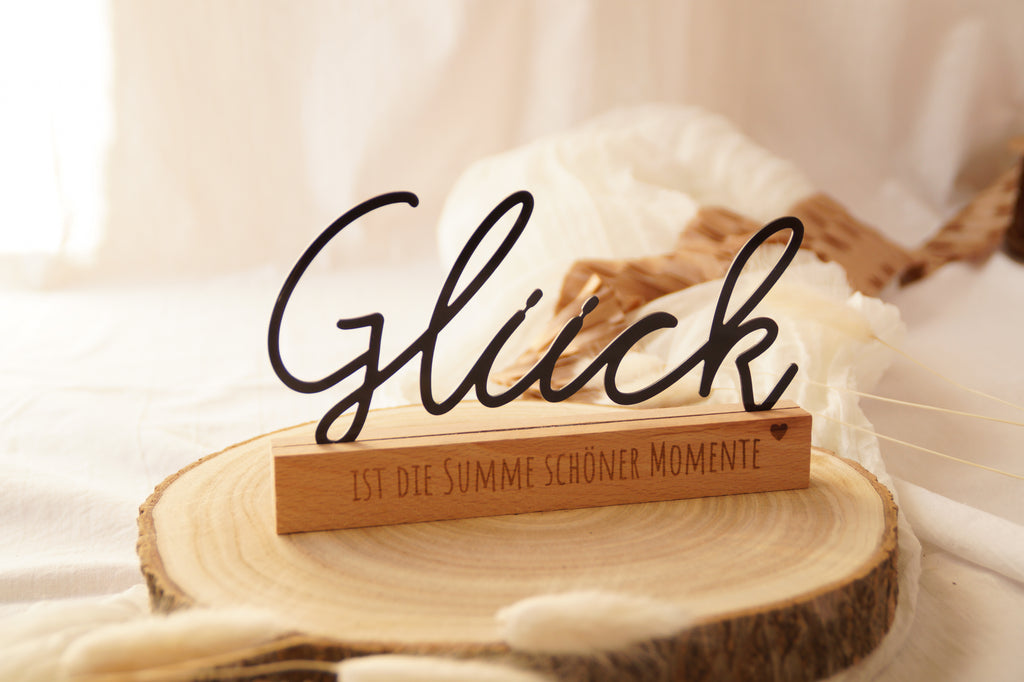 Dekoschriftzug "Glück"