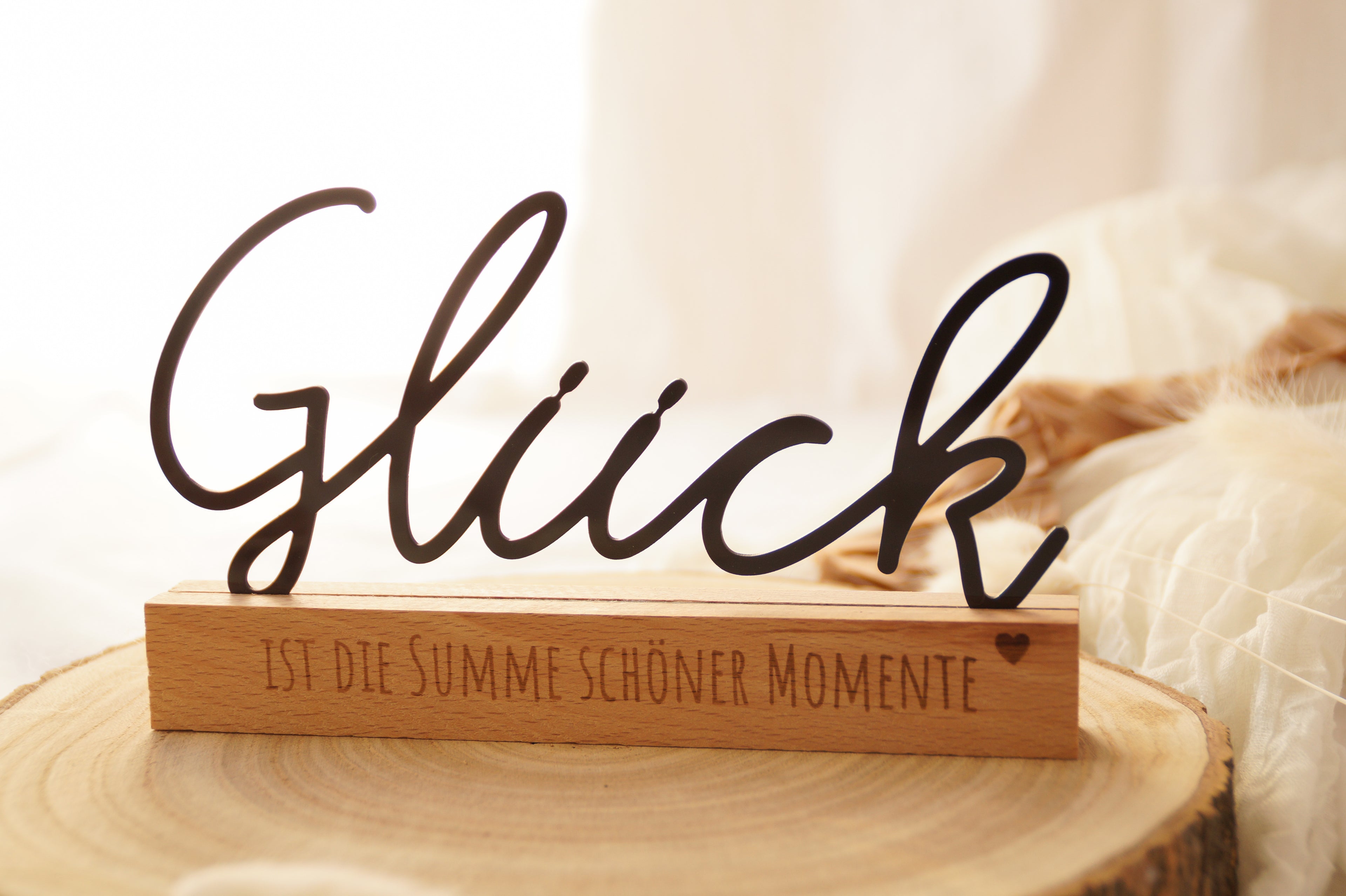 Dekoschriftzug "Glück"