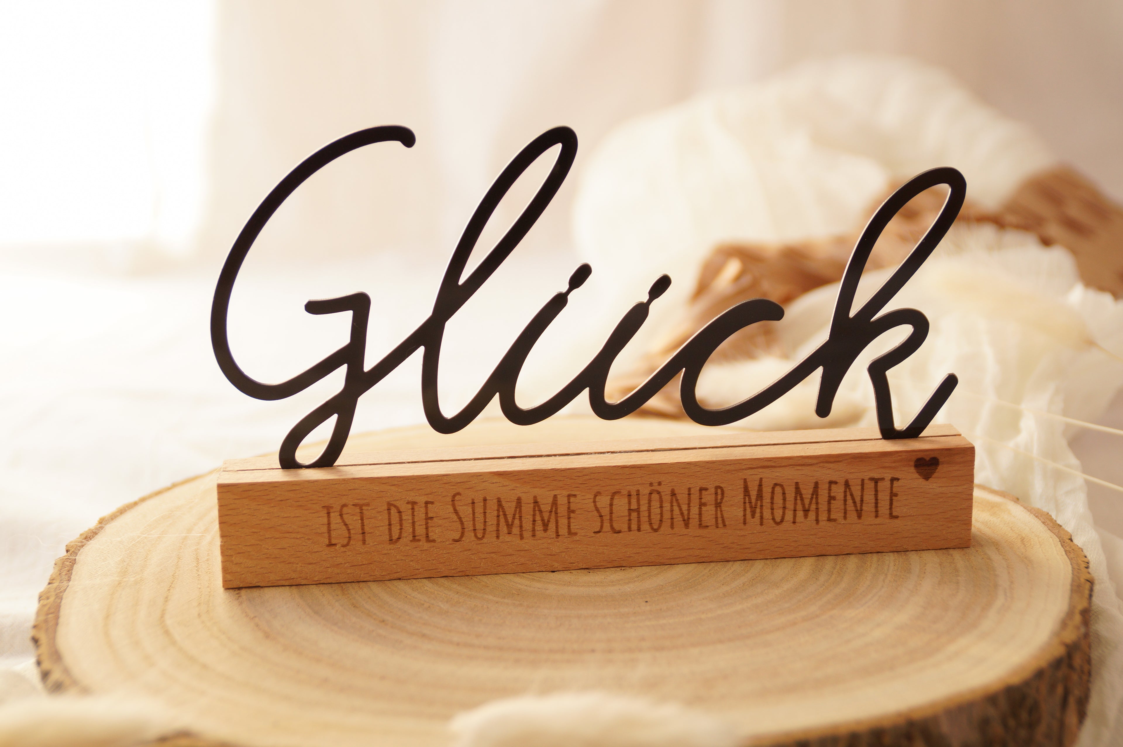 Dekoschriftzug "Glück"