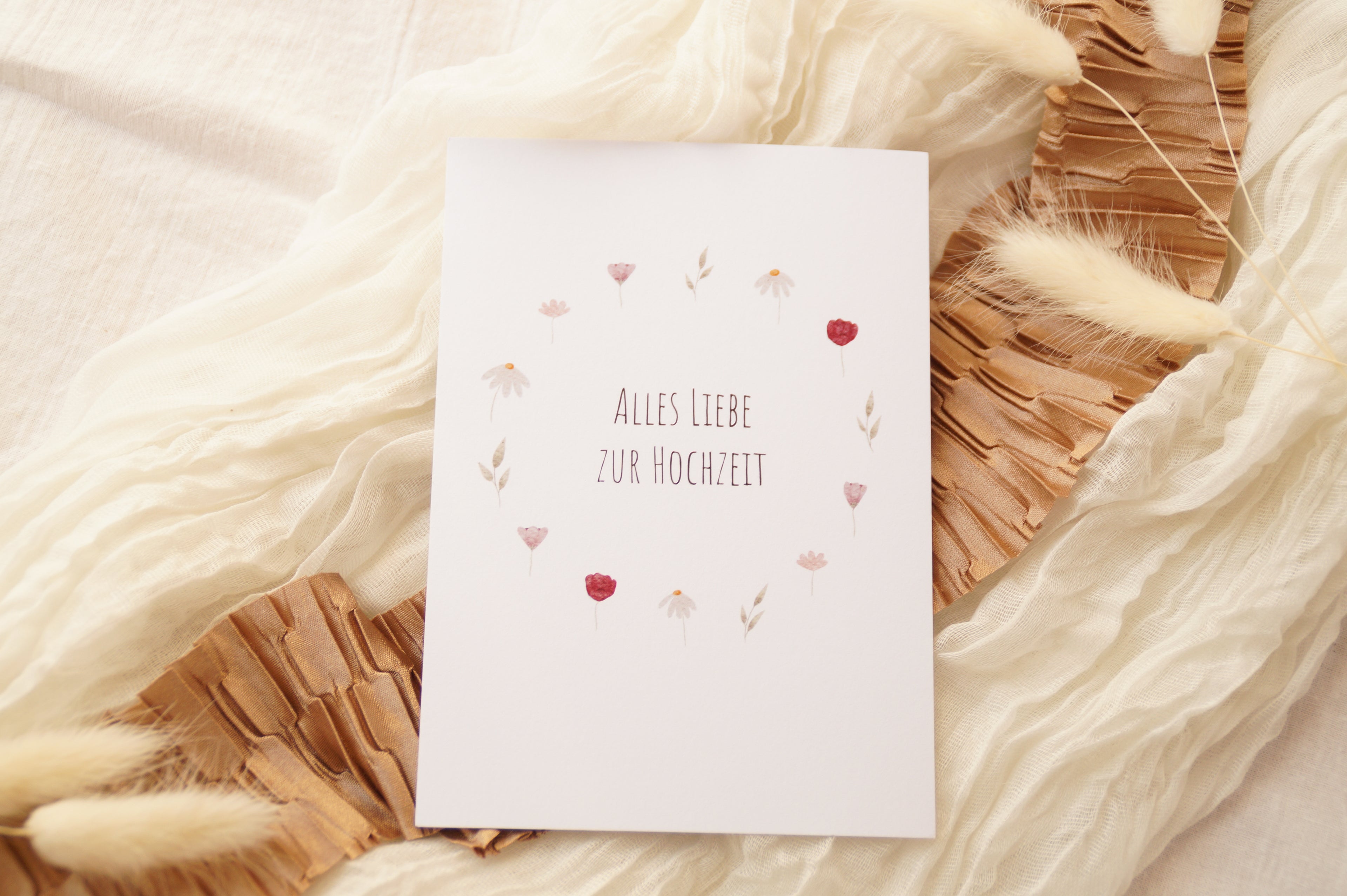 Postkarte "Alles Liebe zur Hochzeit"