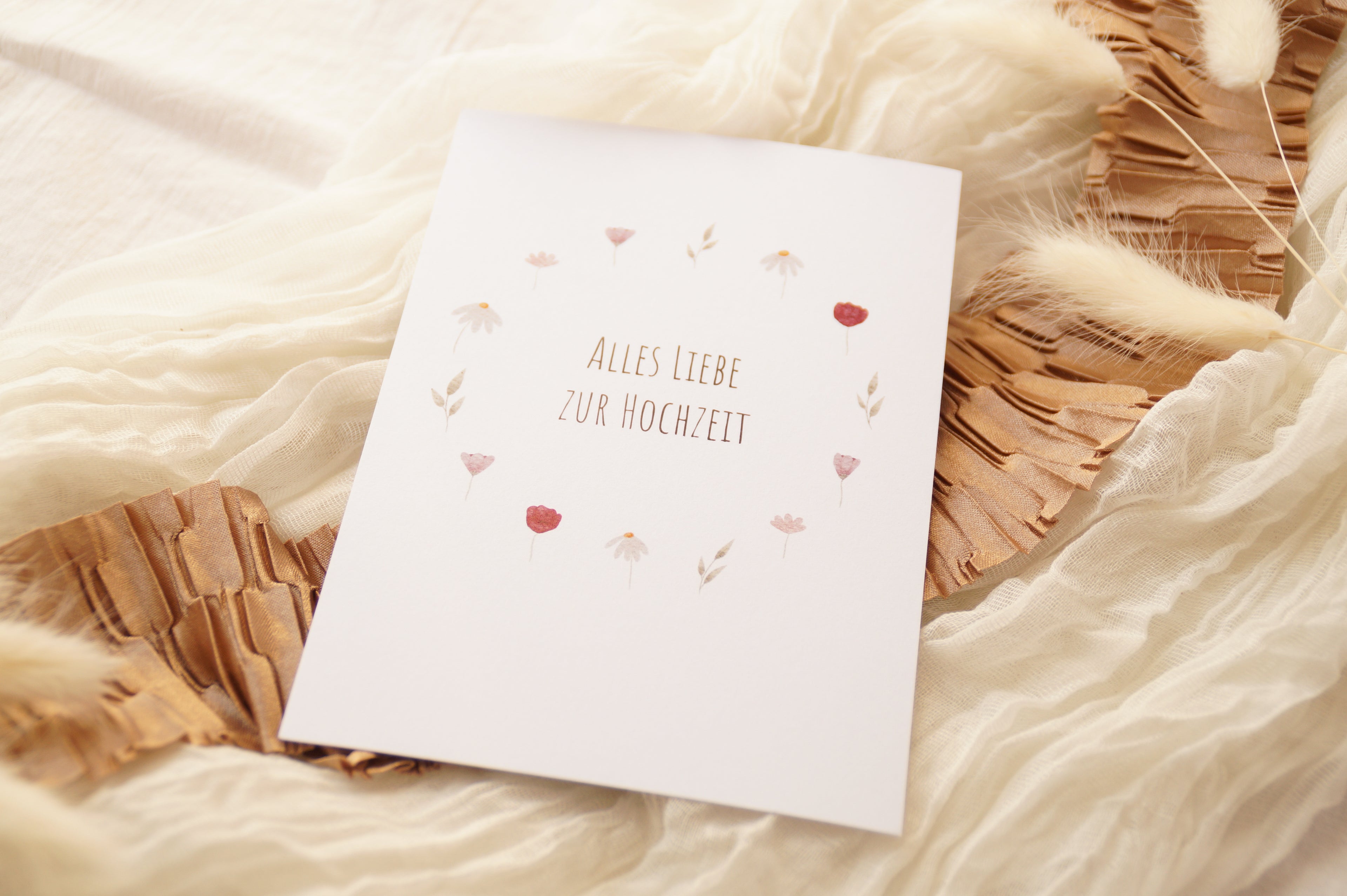 Postkarte "Alles Liebe zur Hochzeit"