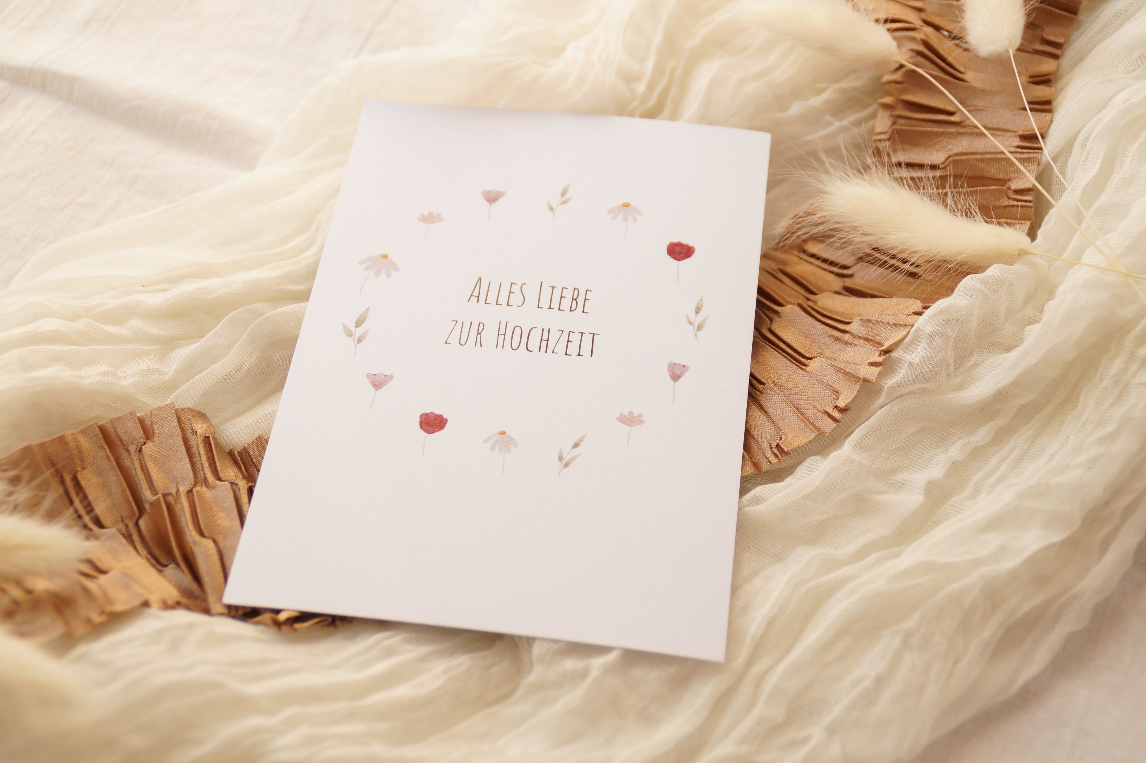 Postkarte "Alles Liebe zur Hochzeit"