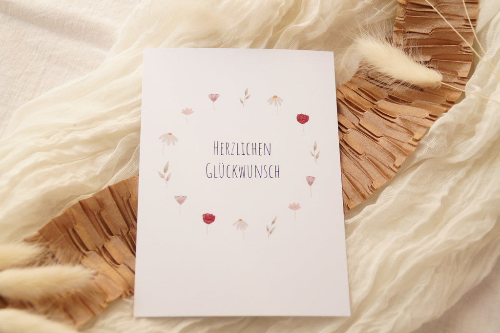 Postkarte "Herzlichen Glückwunsch"