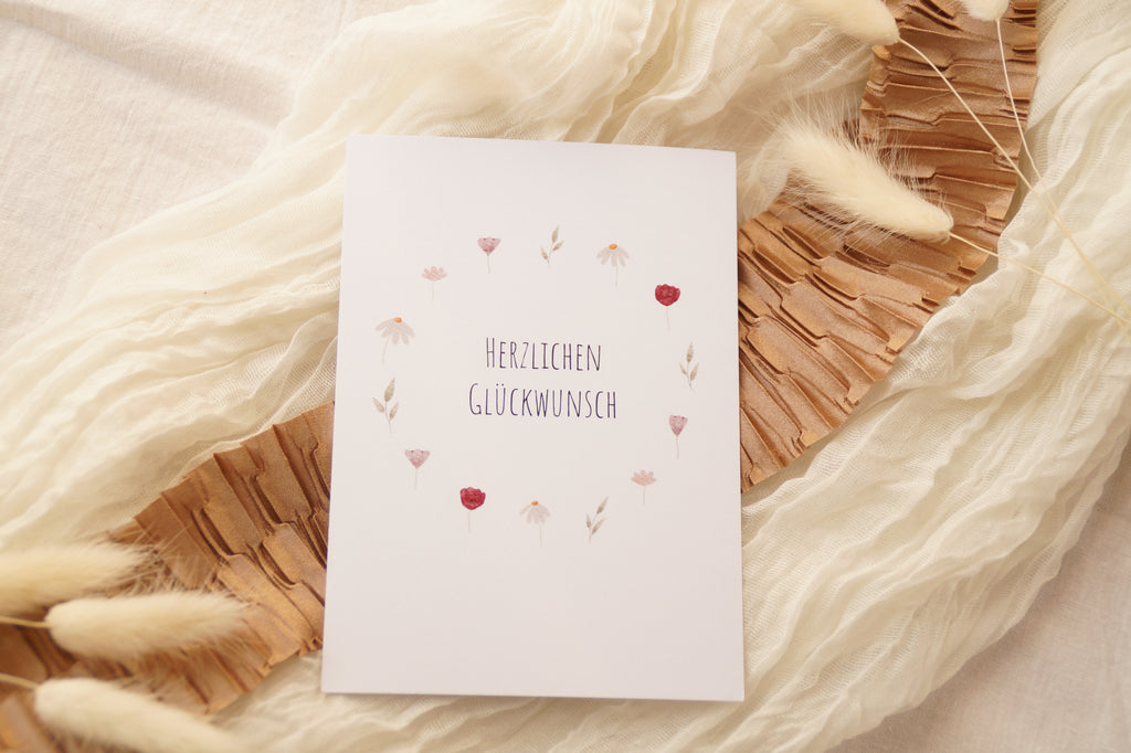 Postkarte "Herzlichen Glückwunsch"