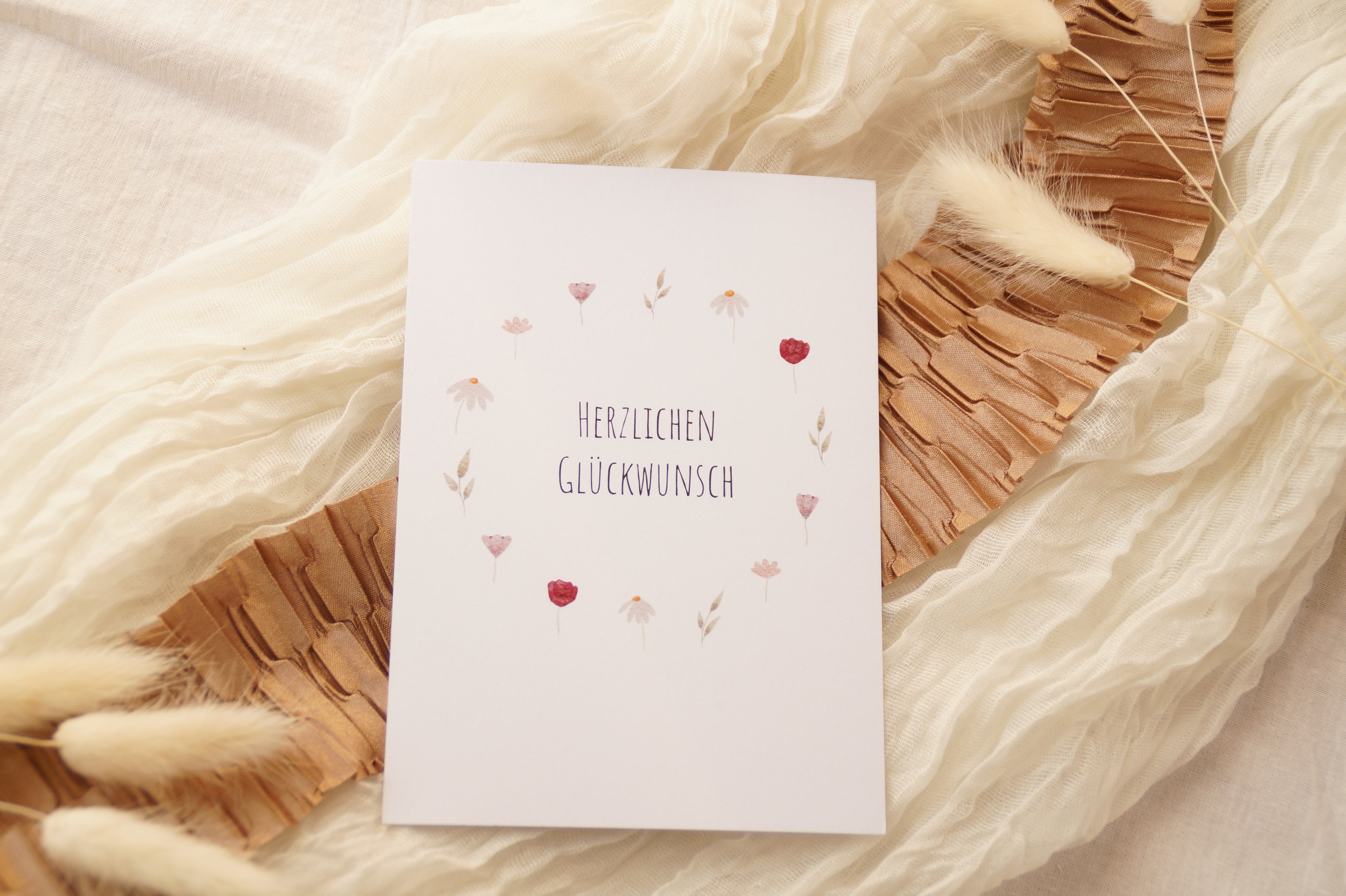 Postkarte "Herzlichen Glückwunsch"