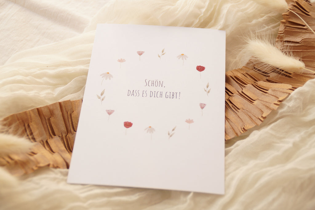 Postkarte "Schön, dass es dich gibt"