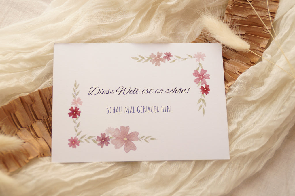 Postkarte "Diese Welt ist so schön"