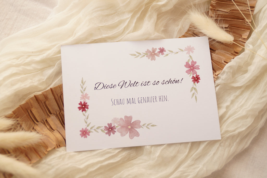 Postkarte "Diese Welt ist so schön"
