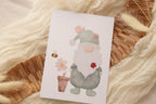 Postkarte "Wichtel mit Schnecke"