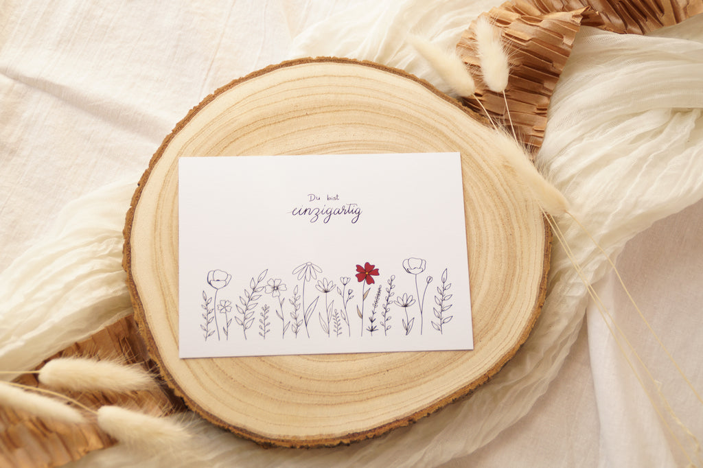 Postkarte "Einzigartig"