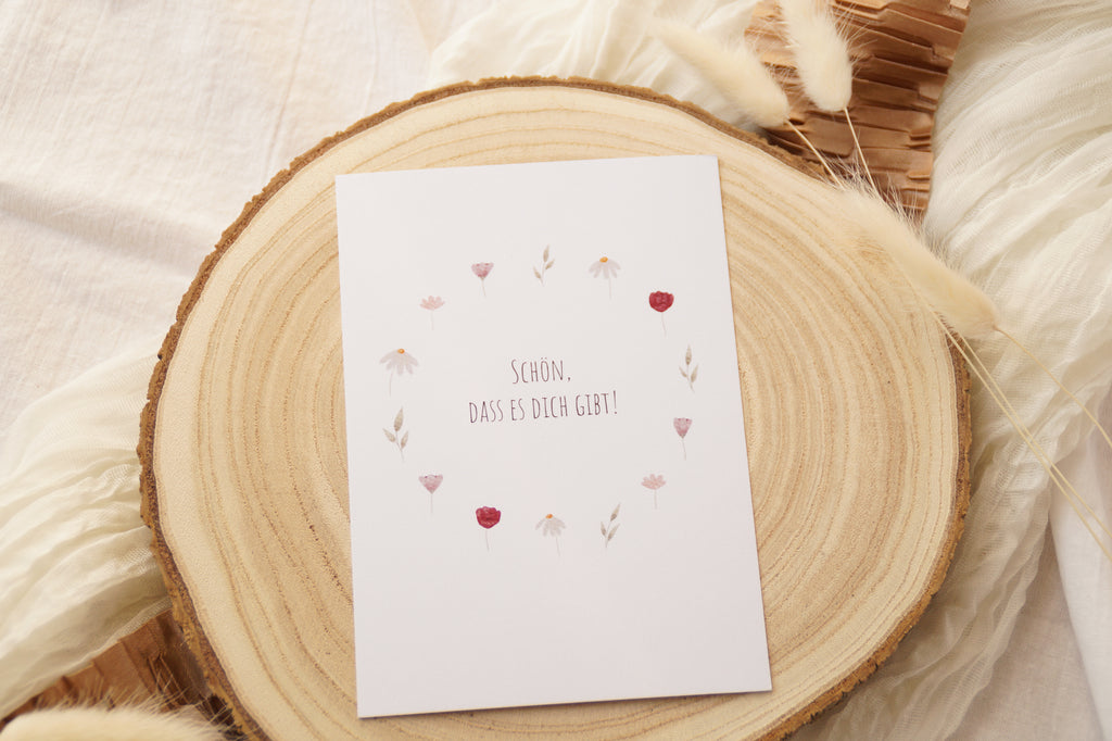 Postkarte "Schön, dass es dich gibt"