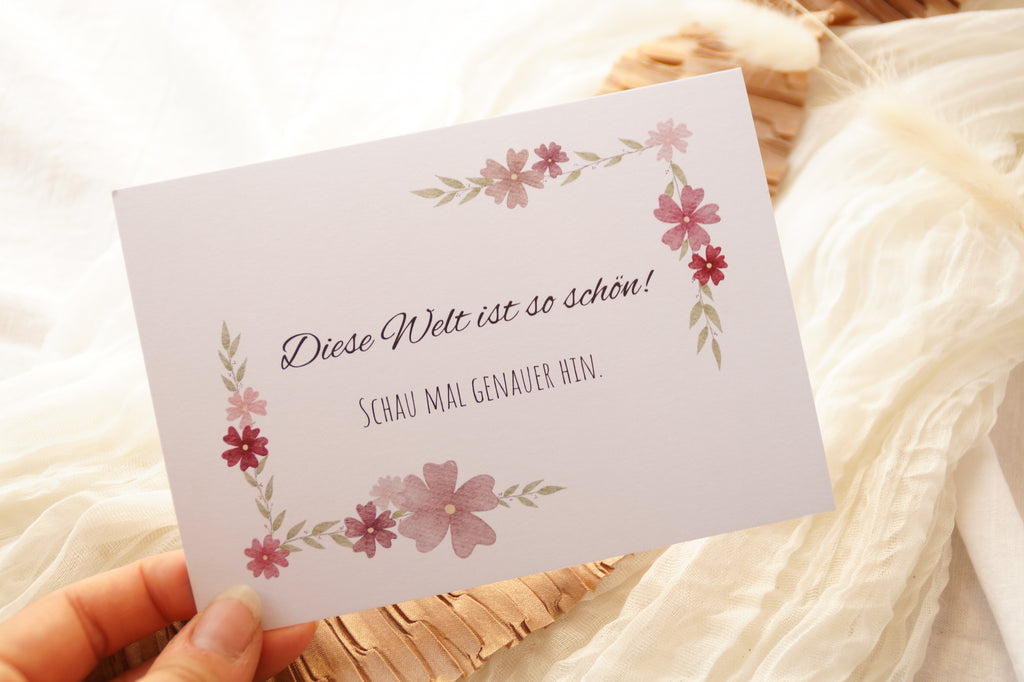 Postkarte "Diese Welt ist so schön"