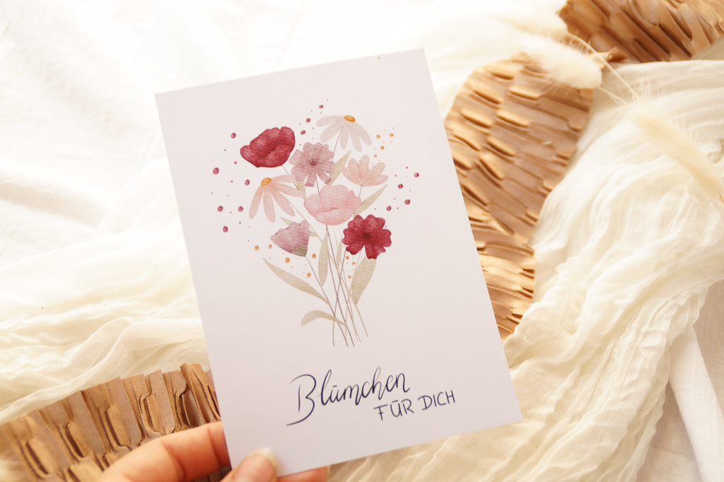 Postkarte "Blümchen für dich"