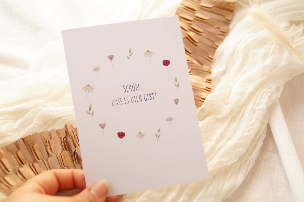 Postkarte "Schön, dass es dich gibt"