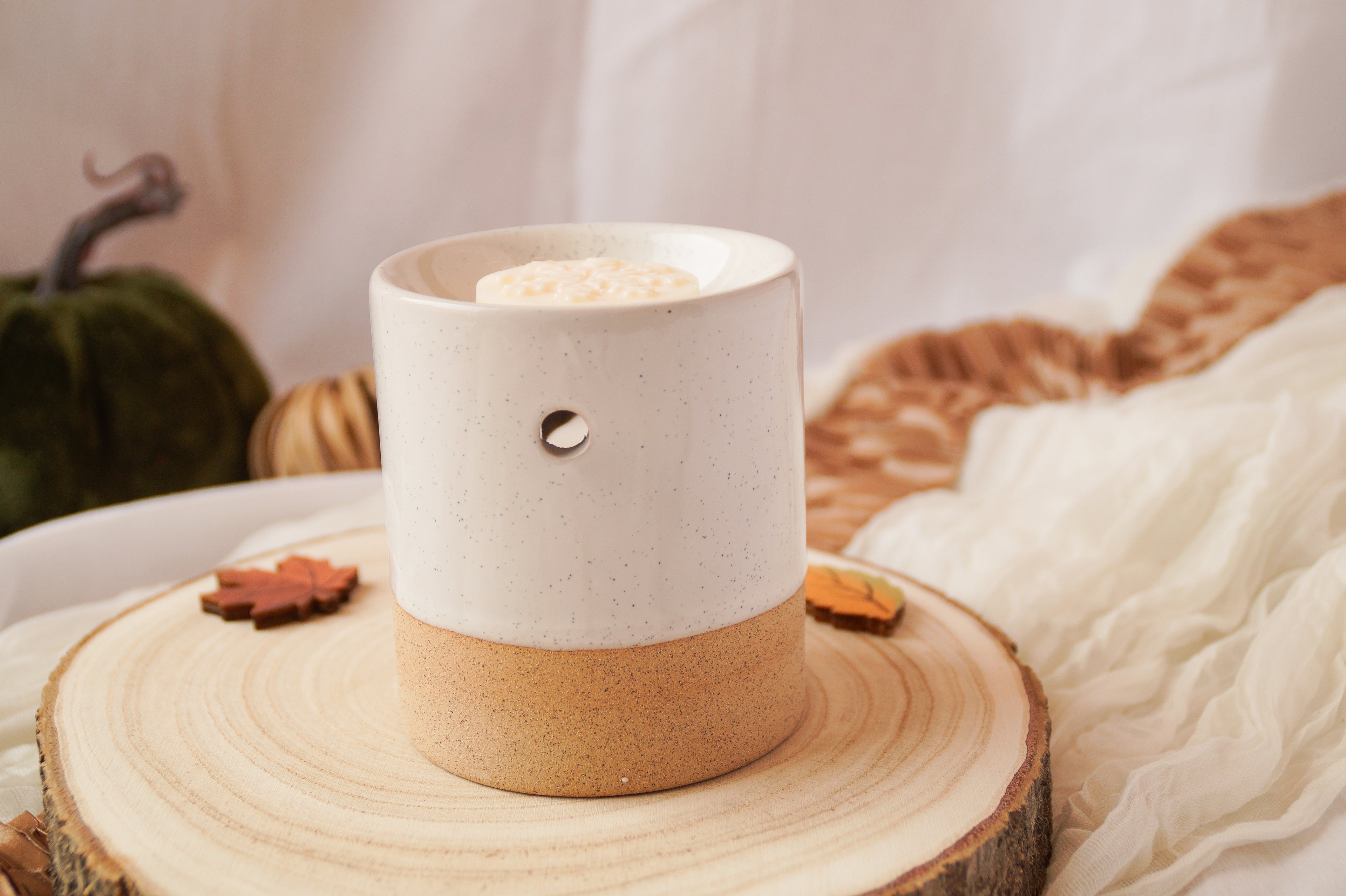 Duftlampe Keramik Weiß