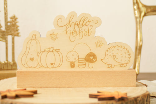Deko-Aufsteller "Hallo Herbst"