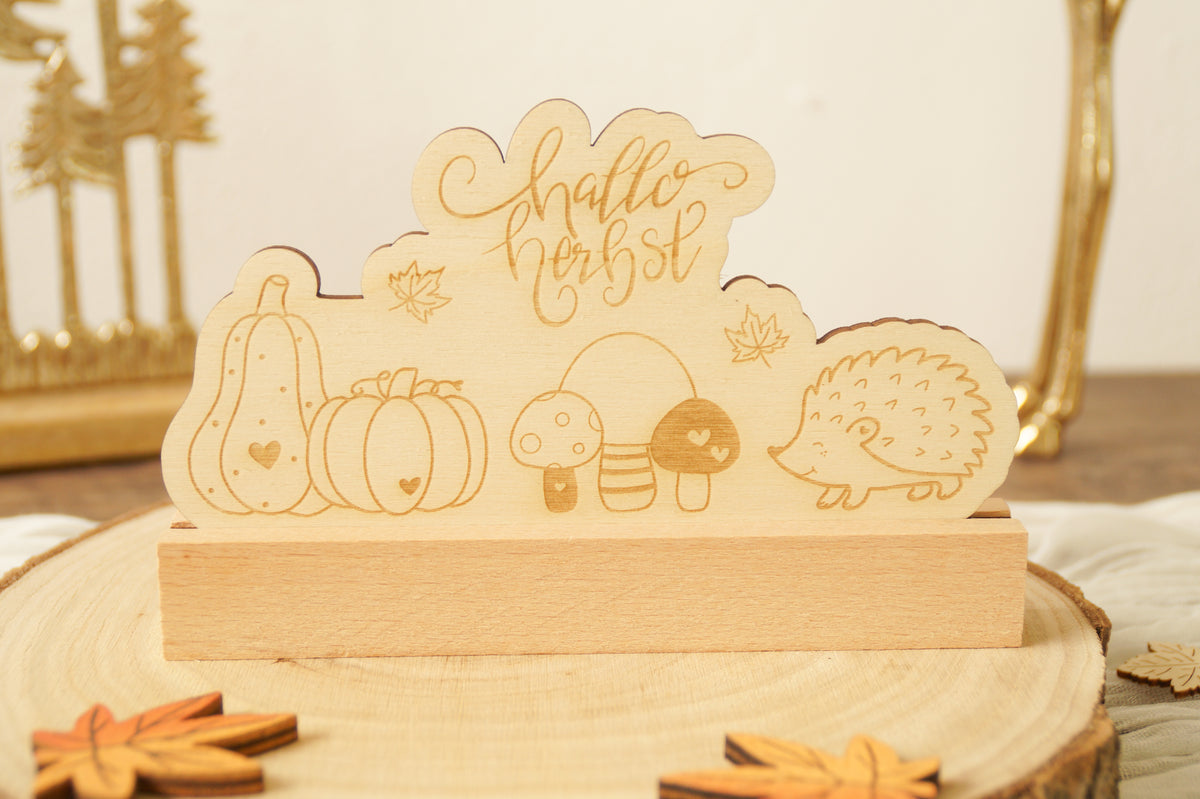 Deko-Aufsteller "Hallo Herbst"