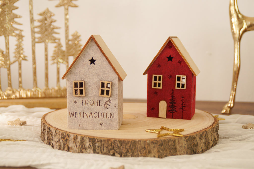 Filzhaus Weihnachtsdeko