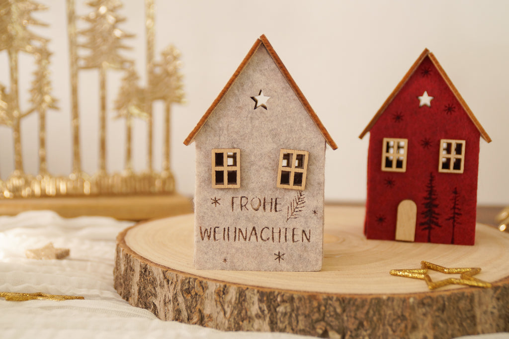 Filzhaus Weihnachtsdeko