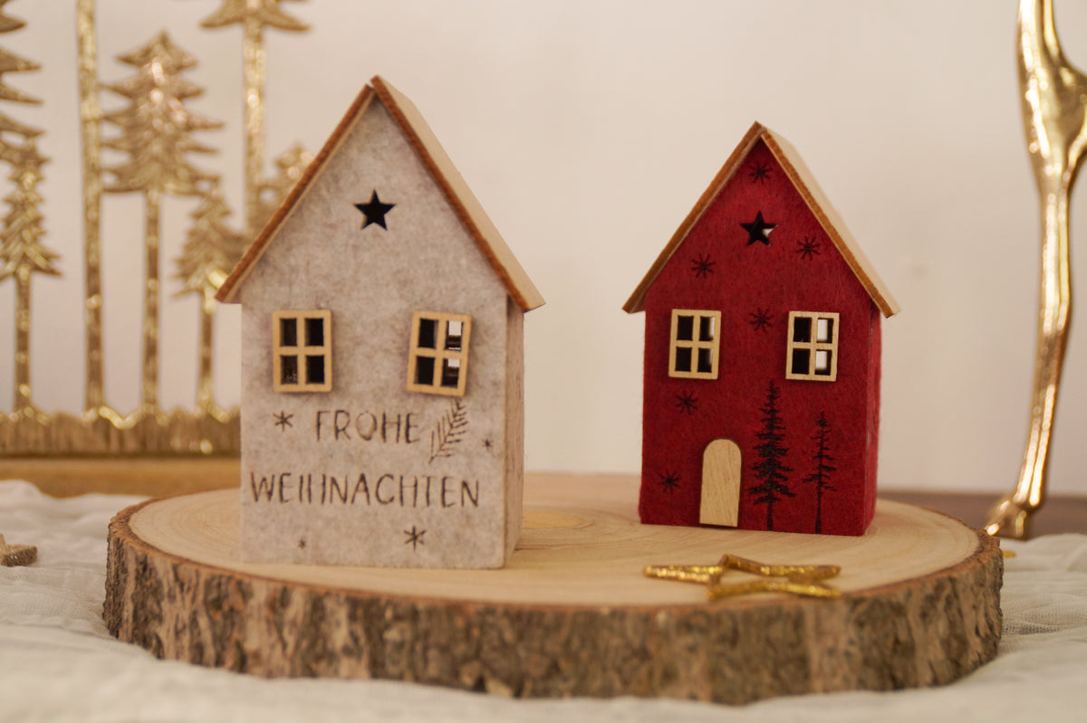 Filzhaus Weihnachtsdeko