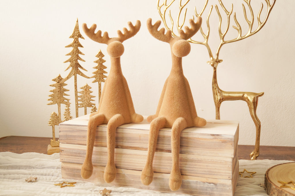 Kantenhocker Elch – Weihnachtsdeko in Sand