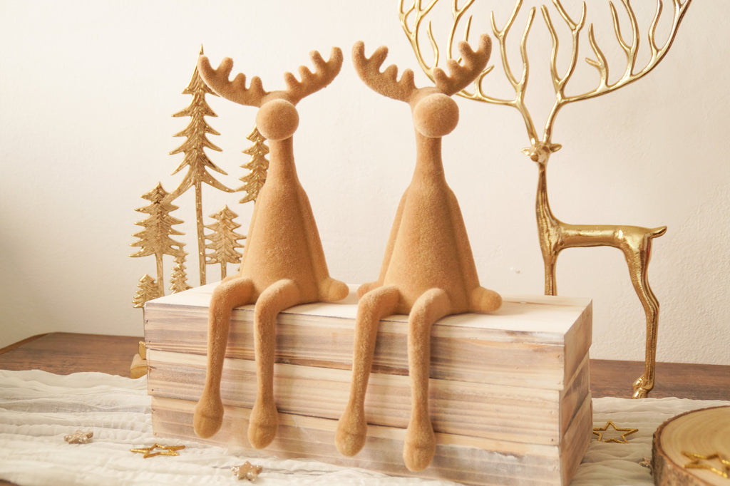 Kantenhocker Elch – Weihnachtsdeko in Sand