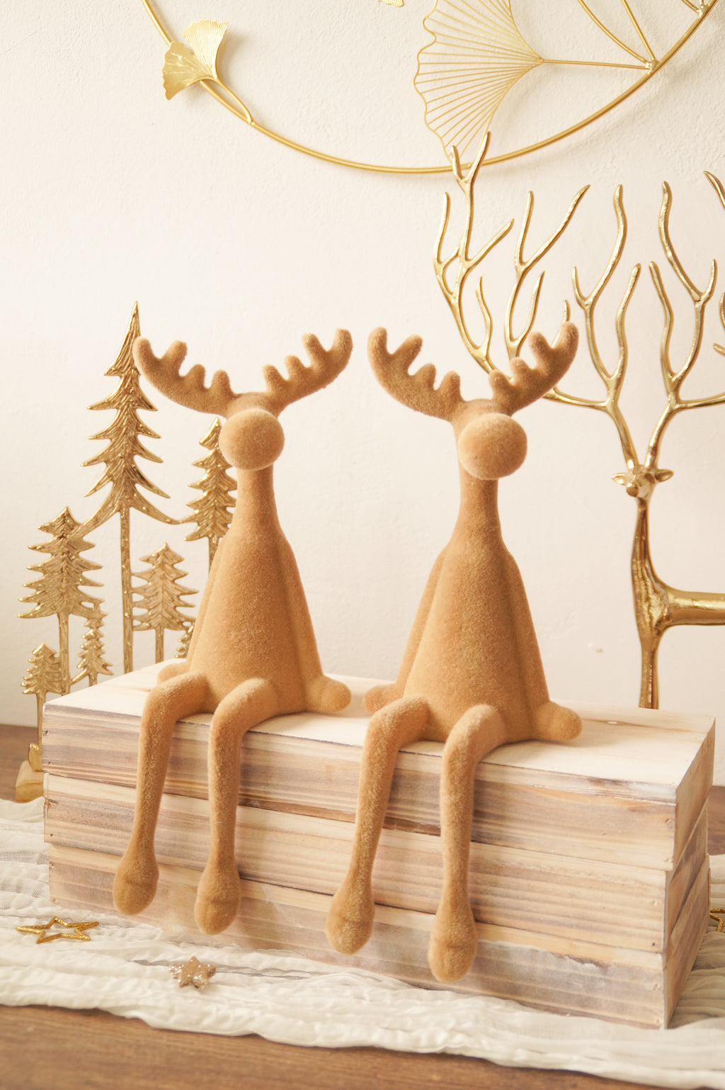Kantenhocker Elch – Weihnachtsdeko in Sand
