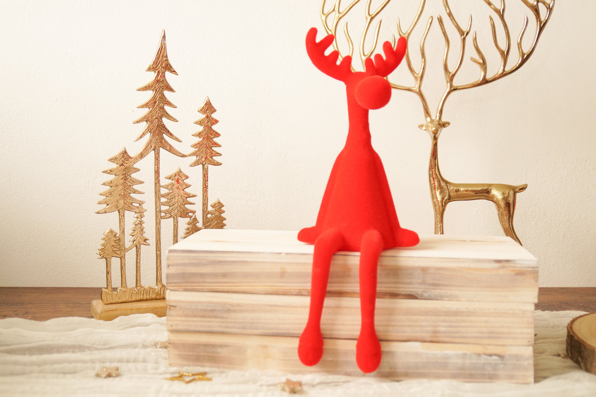 Kantenhocker Elch in Rot