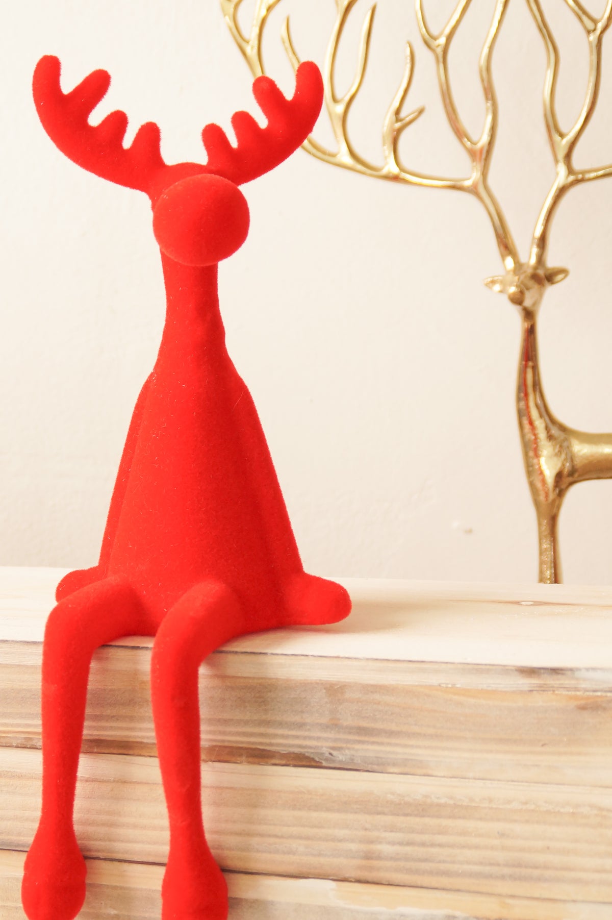 Kantenhocker Elch in Rot