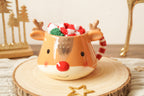 Weihnachtstasse Rentier braun mit Kuschelsocken – Geschenkset