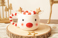 Weihnachtstasse Rentier weiß mit Kuschelsocken – Geschenkset