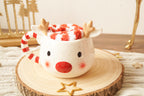 Weihnachtstasse Rentier weiß mit Kuschelsocken – Geschenkset