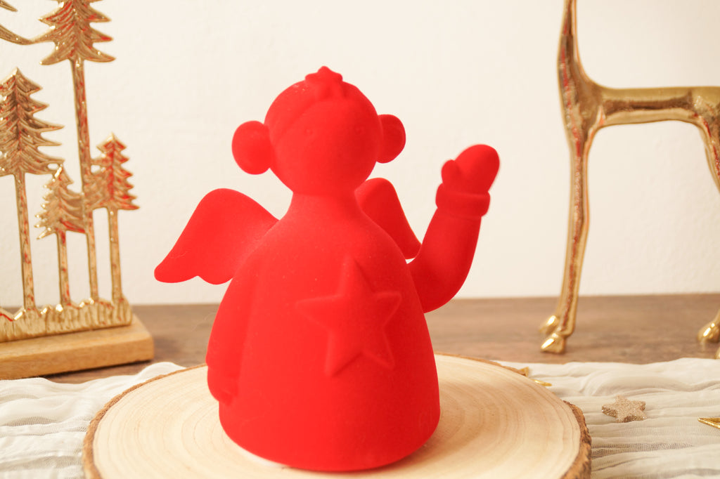 Winkefigur Engel rot