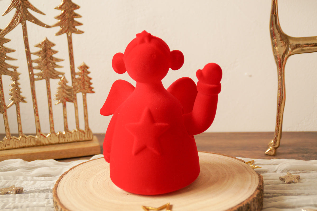 Winkefigur Engel rot