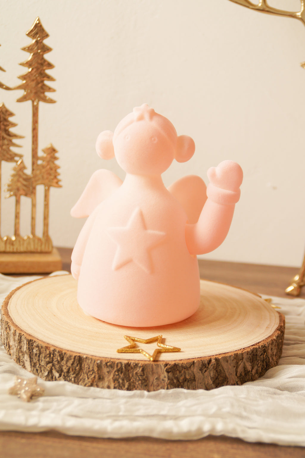 Winkefigur Engel rosa